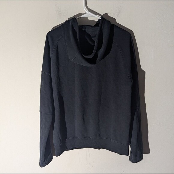 Nike Full Zip Black Swoosh Hoodie Jacket Men's Medium - Picture 4 of 6